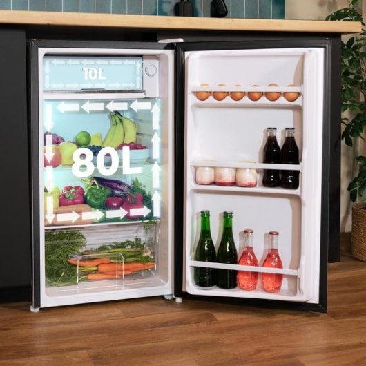 Frigorífico Mini Cecotec Bolero CoolMarket TT 90 Black Defrost 83cm 90L E Preto Porta Reversível