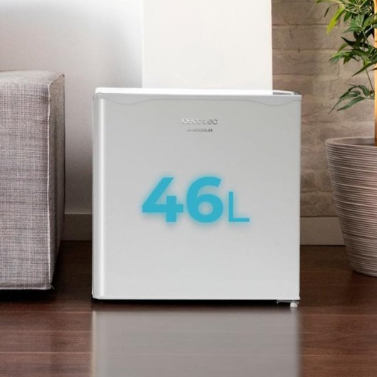 Cecotec GrandCooler 20000 SilentCompress Mini Frigorífico 46L Congelador y Puera Reversible E Blanco