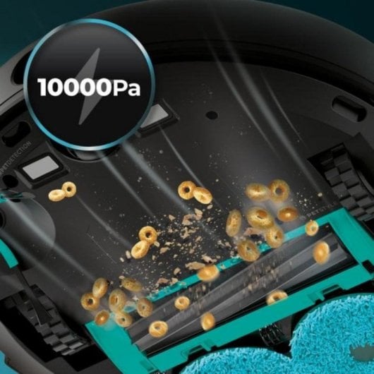 Aspirador Robô com Mopa Cecotec Conga 9590 Spin Revolution Ultra Power Home Com Esvaziamento Automatico Navegação Laser 10.000 Pa