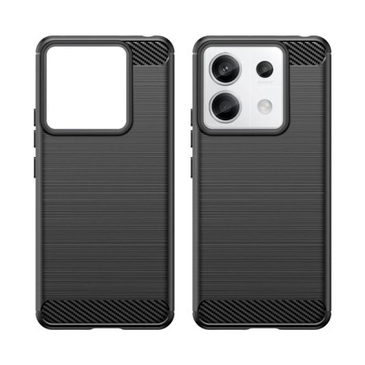 Max Power Digital Funda Fibra De Carbono Para Xiaomi Redmi Note 13 Pro 5g Antigolpes Silicona Negra