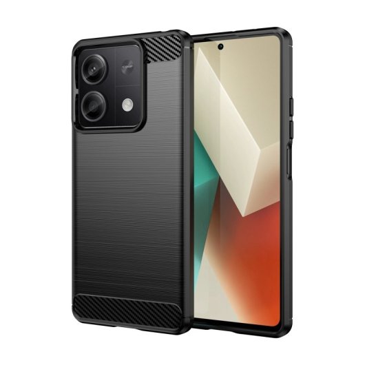 Max Power Digital Carbon Fiber Case für Xiaomi Redmi Note 13 5g Stoßfestes schwarzes Silikon