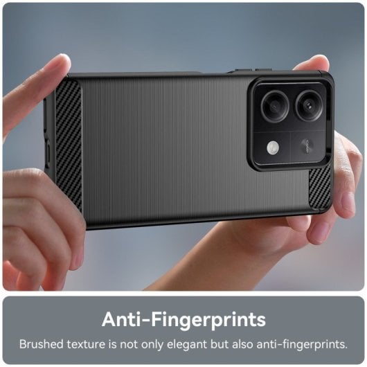 Max Power Digital Carbon Fiber Case für Xiaomi Redmi Note 13 5g Stoßfestes schwarzes Silikon