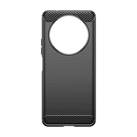 Max Power Digital Capa de Silicone Anti-Choque em Fibra de Carbono Preta para Xiaomi Redmi A3 / Poco C61