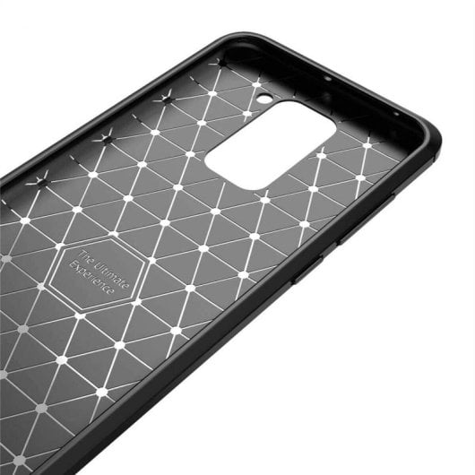 Max Power Digital Funda Fibra De Carbono Para Xiaomi Redmi Note 9 Antigolpes Silicona Negra
