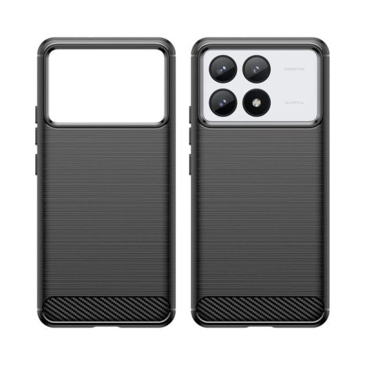 Max Power Digital Funda Fibra De Carbono Para Xiaomi Poco F6 Pro Antigolpes Silicona Negra
