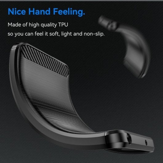 Max Power Digital Funda Fibra Carbono Para Xiaomi Redmi Note 13 Pro Plus Antigolpes Silicona Negra