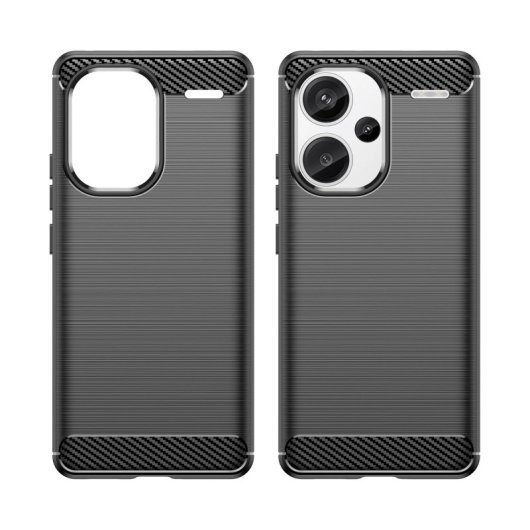 Max Power Digital Funda Fibra Carbono Para Xiaomi Redmi Note 13 Pro Plus Antigolpes Silicona Negra