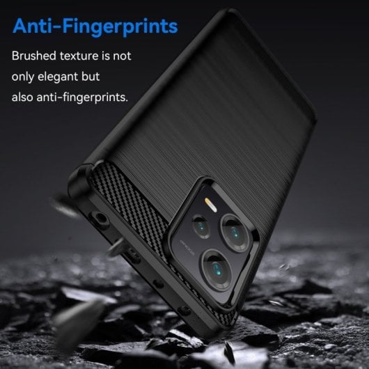 Max Power Digital Funda Fibra Carbono Para Xiaomi Redmi Note 12 Pro Plus Antigolpes Silicona Negra