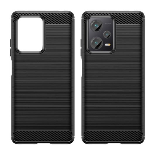 Max Power Digital Funda Fibra Carbono Para Xiaomi Redmi Note 12 Pro Plus Antigolpes Silicona Negra