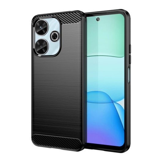 Max Power Digital Carbon Fiber Case für Xiaomi Redmi 13 Anti-Shock Schwarz Silikon