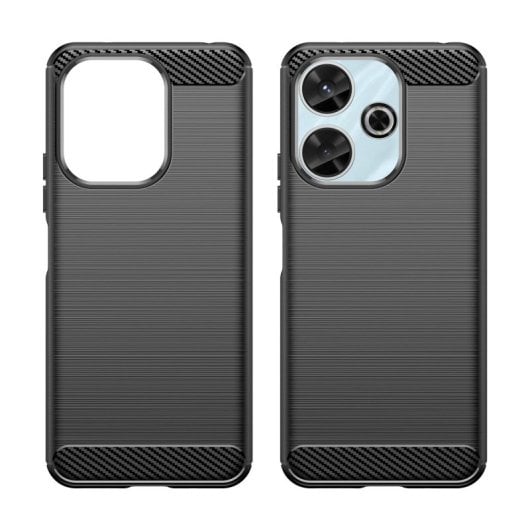 Max Power Digital Carbon Fiber Case für Xiaomi Redmi 13 Anti-Shock Schwarz Silikon