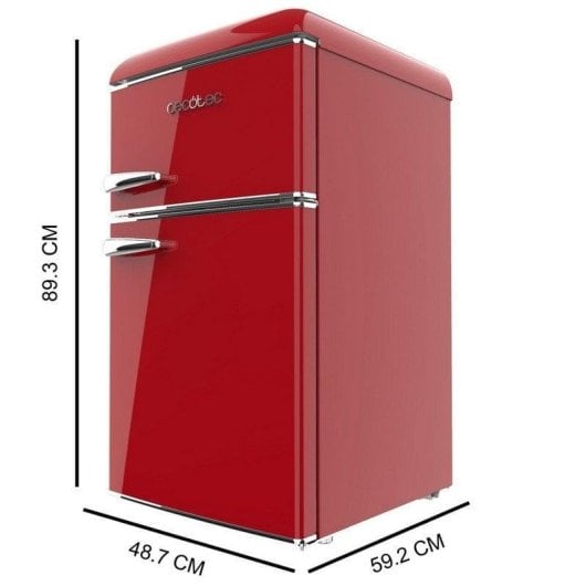 Frigorífico Mini Cecotec Bolero CoolMarket 2D Origin 86 Red E Defrost 89,3cm 86L E Vermelho