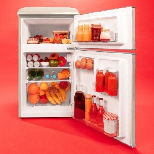 Cecotec Bolero CoolMarket 2D Origin 86 Beige E Frigorífico Mini Retro E Bege