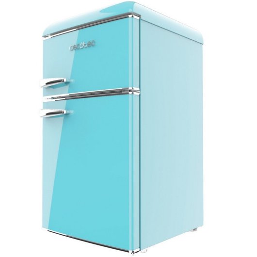 Cecotec Bolero CoolMarket 2D Origin 86 Blue E Mini Retro Kühlschrank E Blau