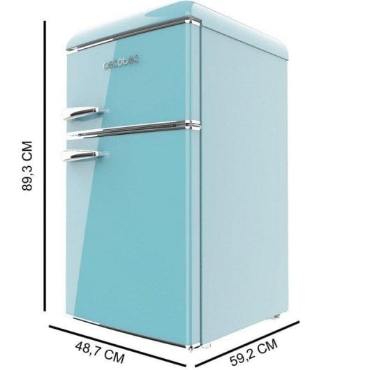 Frigorífico Mini Cecotec Bolero CoolMarket 2D Origin 86 Blue E Defrost 89,3cm 86L E Azul