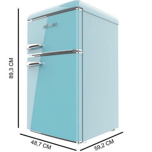 Cecotec Bolero CoolMarket 2D Origin 86 Blue E Mini Retro Kühlschrank E Blau