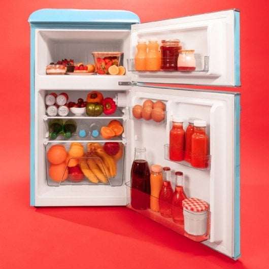 Cecotec Bolero CoolMarket 2D Origin 86 Blue E Mini Retro Kühlschrank E Blau