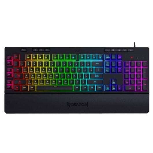Redragon Shiva Teclado Gaming de Membrana RGB com Apoio para Pulsos Preto