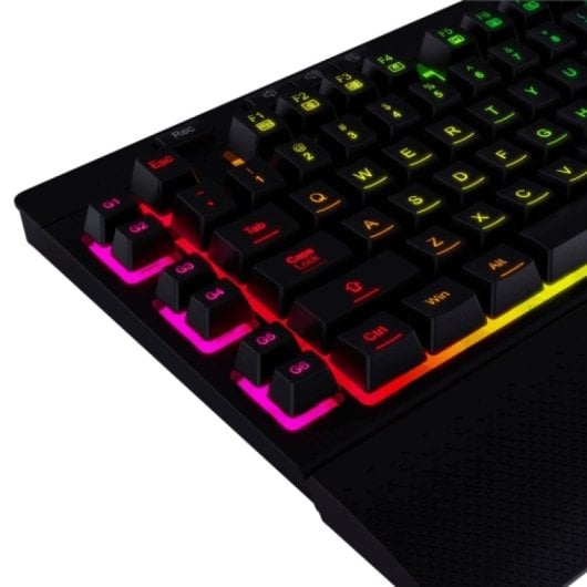 Redragon Shiva Teclado Gaming de Membrana RGB com Apoio para Pulsos Preto
