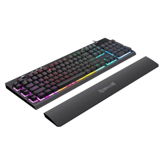 Redragon Shiva Teclado Gaming de Membrana RGB com Apoio para Pulsos Preto