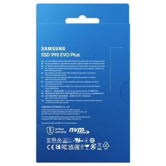 Samsung 990 EVO Plus 1 TB SSD 7150 MB/s NVME PCIe 5.0 x2 NVMe 2.0 NAND