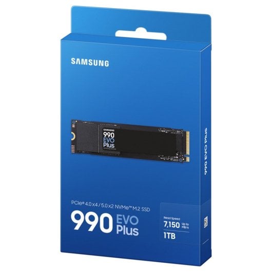Samsung 990 EVO Plus 1 TB SSD 7150 MB/s NVME PCIe 5.0 x2 NVMe 2.0 NAND