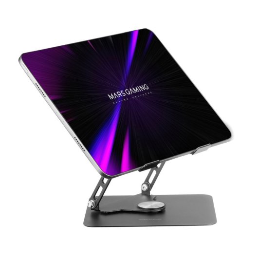 Mars Gaming MA-RSN Supporto per Laptop e Tablet Fino a 17" Regolazione in Altezza Rotazione a 360º Nero