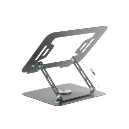 Mars Gaming MA-RSN Supporto per Laptop e Tablet Fino a 17" Regolazione in Altezza Rotazione a 360º Nero