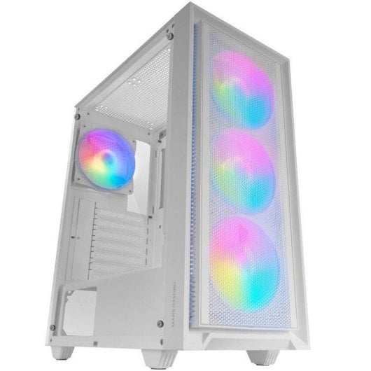 Mars Gaming MC-AIR Caixa Gaming ATX com 4x Ventoinhas FRGB 12cm, Mesh e Vidro Temperado Branca