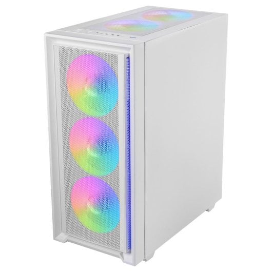 Mars Gaming MC-AIR Caixa Gaming ATX com 4x Ventoinhas FRGB 12cm, Mesh e Vidro Temperado Branca