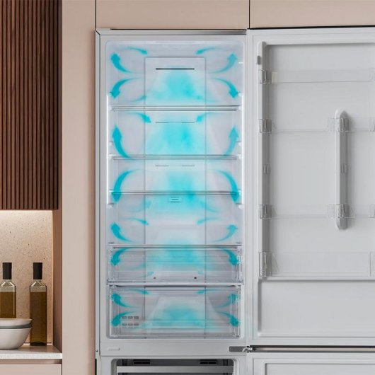 Cecotec Bolero CoolMarket Combi 356 Grey Glass E Frigorífico Combi E Cristal Gris