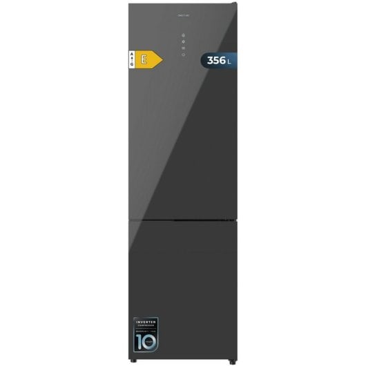 Cecotec Bolero CoolMarket Combi 356 Grey Glass E Frigorífico Combi E Cristal Gris