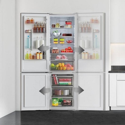 Cecotec Bolero CoolMarket Combi 356 Grey Glass E Frigorífico Combi E Cristal Gris