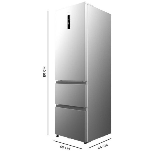 Cecotec Bolero CoolMarket Combi FD 400 Inox E Combi Refrigerador Porta Francesa E Aço Inoxidável