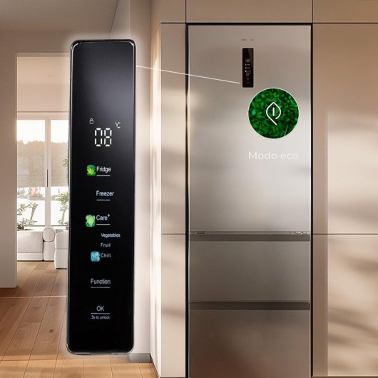Cecotec Bolero CoolMarket Combi FD 400 Inox E Combi Refrigerador Porta Francesa E Aço Inoxidável