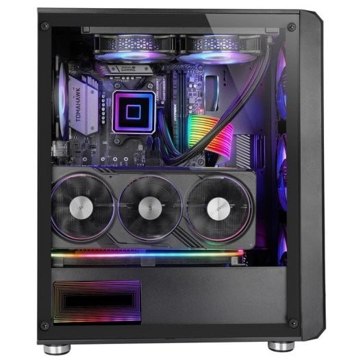 Mars Gaming MC-VAULT Caja Gaming ATX 4x Ventiladores ARGB 12cm Frontal Mesh Cristal Templado Negro