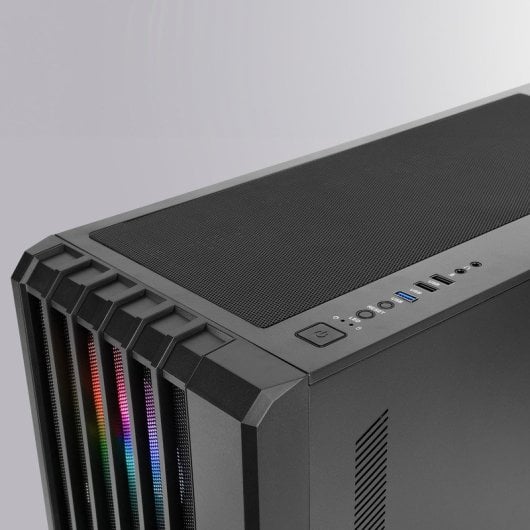 Mars Gaming MC-VAULT Caja Gaming ATX 4x Ventiladores ARGB 12cm Frontal Mesh Cristal Templado Negro