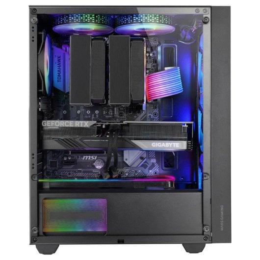 Mars Gaming MC-AIR Caja Gaming ATX 4x Ventiladores FRGB 12cm Frontal Mesh Cristal Templado Negro