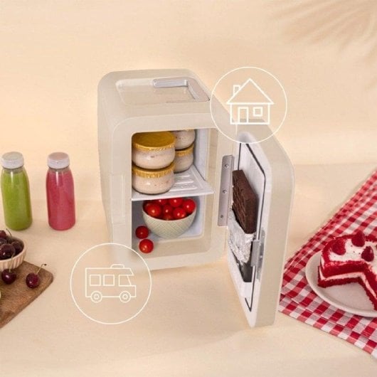 Frigorifero Cecotec Bolero MiniCooling 6L Bahamas Beige 12/220V Compatto