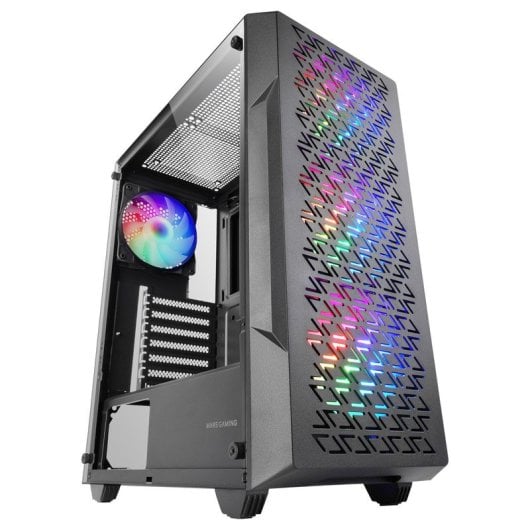 Mars Gaming MC-GEO ATX Boitier Gaming 4x Ventilateurs FRGB 12cm Avant Mesh Verre Trempé Noir