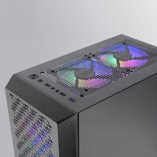 Mars Gaming MC-GEO ATX Boitier Gaming 4x Ventilateurs FRGB 12cm Avant Mesh Verre Trempé Noir