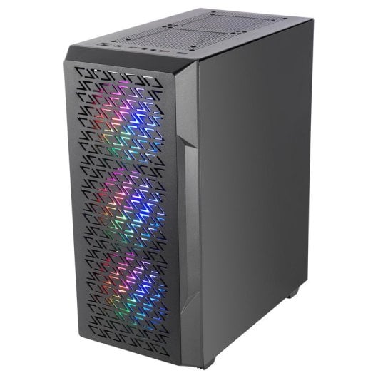 Mars Gaming MC-GEO ATX Boitier Gaming 4x Ventilateurs FRGB 12cm Avant Mesh Verre Trempé Noir