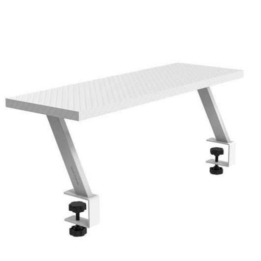 Mars Gaming MGDS Monitorständer, 60 x 20 cm, Kohlefaserplatte, Stahlkonstruktion, Weiß