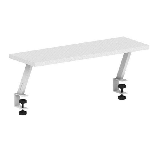 Mars Gaming MGDS Monitorständer, 60 x 20 cm, Kohlefaserplatte, Stahlkonstruktion, Weiß