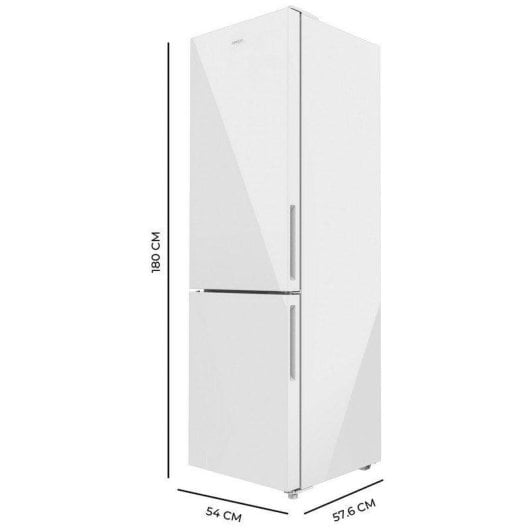 Cecotec Bolero CoolMarket Combi 250 White Glass D Frigorífico Combi D Cristal Blanco