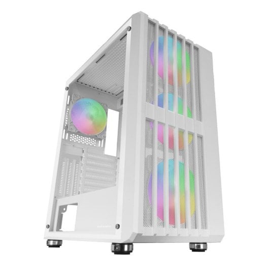 Mars Gaming MC-VAULT Caixa Gaming ATX com 4x Ventoinhas ARGB 12cm, Mesh e Vidro Temperado Branca