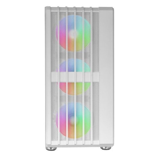 Mars Gaming MC-VAULT Caixa Gaming ATX com 4x Ventoinhas ARGB 12cm, Mesh e Vidro Temperado Branca