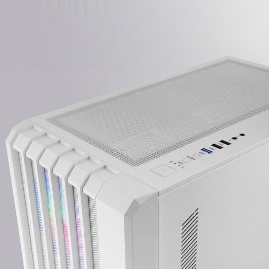 Mars Gaming MC-VAULT Caixa Gaming ATX com 4x Ventoinhas ARGB 12cm, Mesh e Vidro Temperado Branca