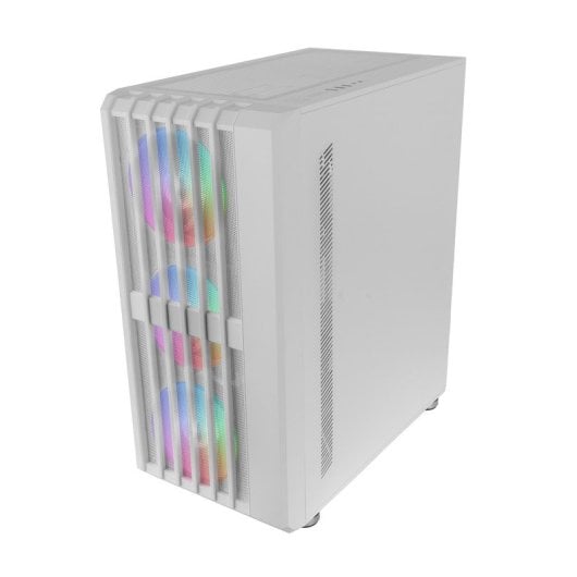 Mars Gaming MC-VAULT Caixa Gaming ATX com 4x Ventoinhas ARGB 12cm, Mesh e Vidro Temperado Branca