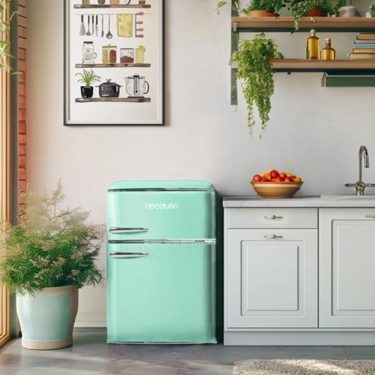 Cecotec Bolero CoolMarket 2D Origin 86 Green E Frigorífico Mini Retro E Verde